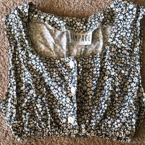Vintage inspired floral cropped